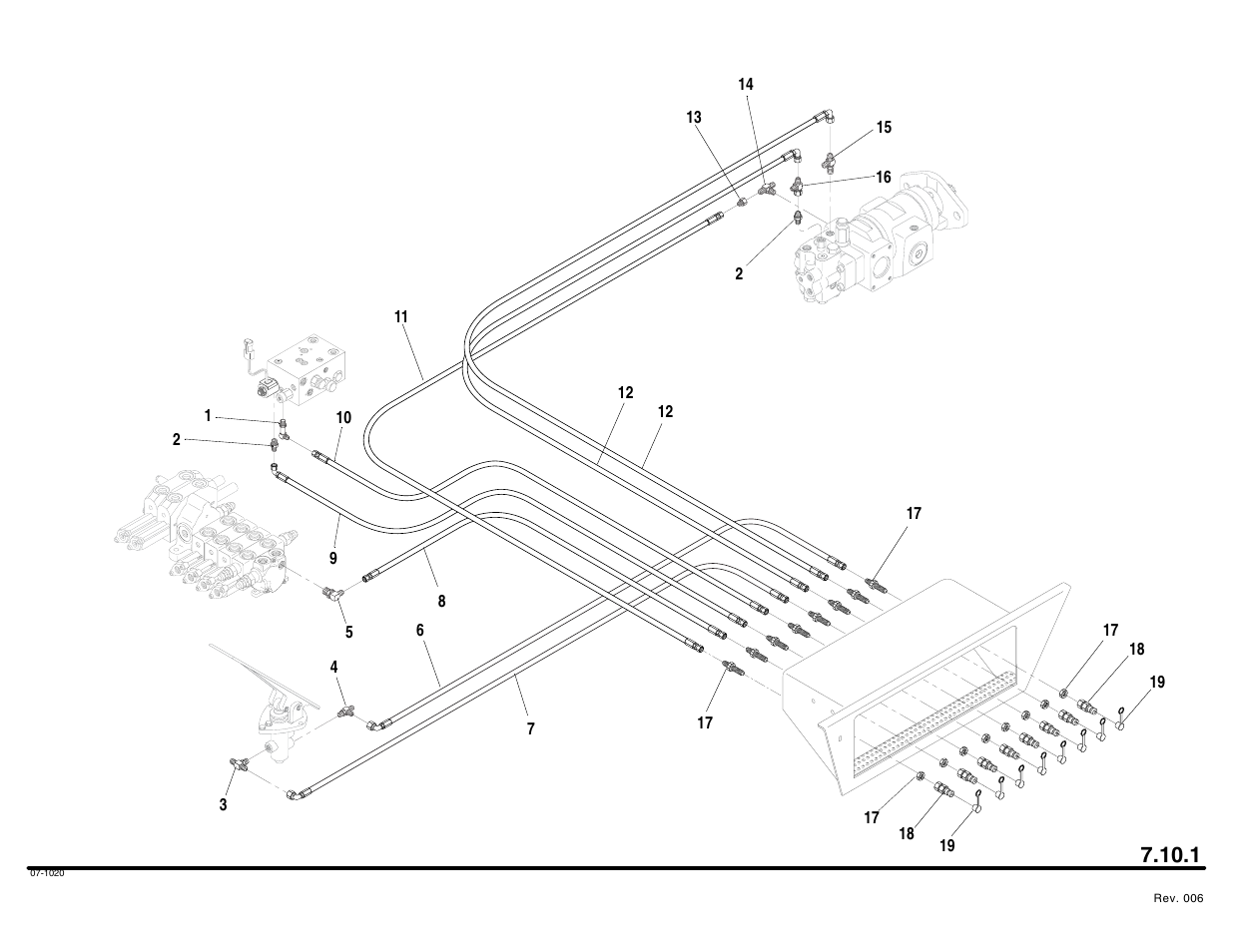 Test port hydraulics circuit | Lull 644B Parts Manual User Manual | Page 554 / 792