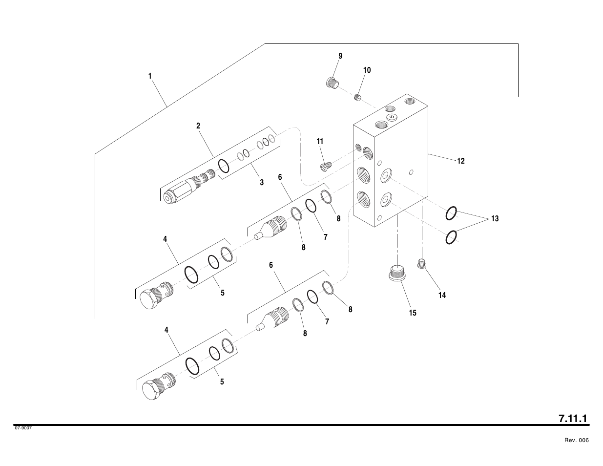 Oscillation control block assembly | Lull 644B Parts Manual User Manual | Page 558 / 792