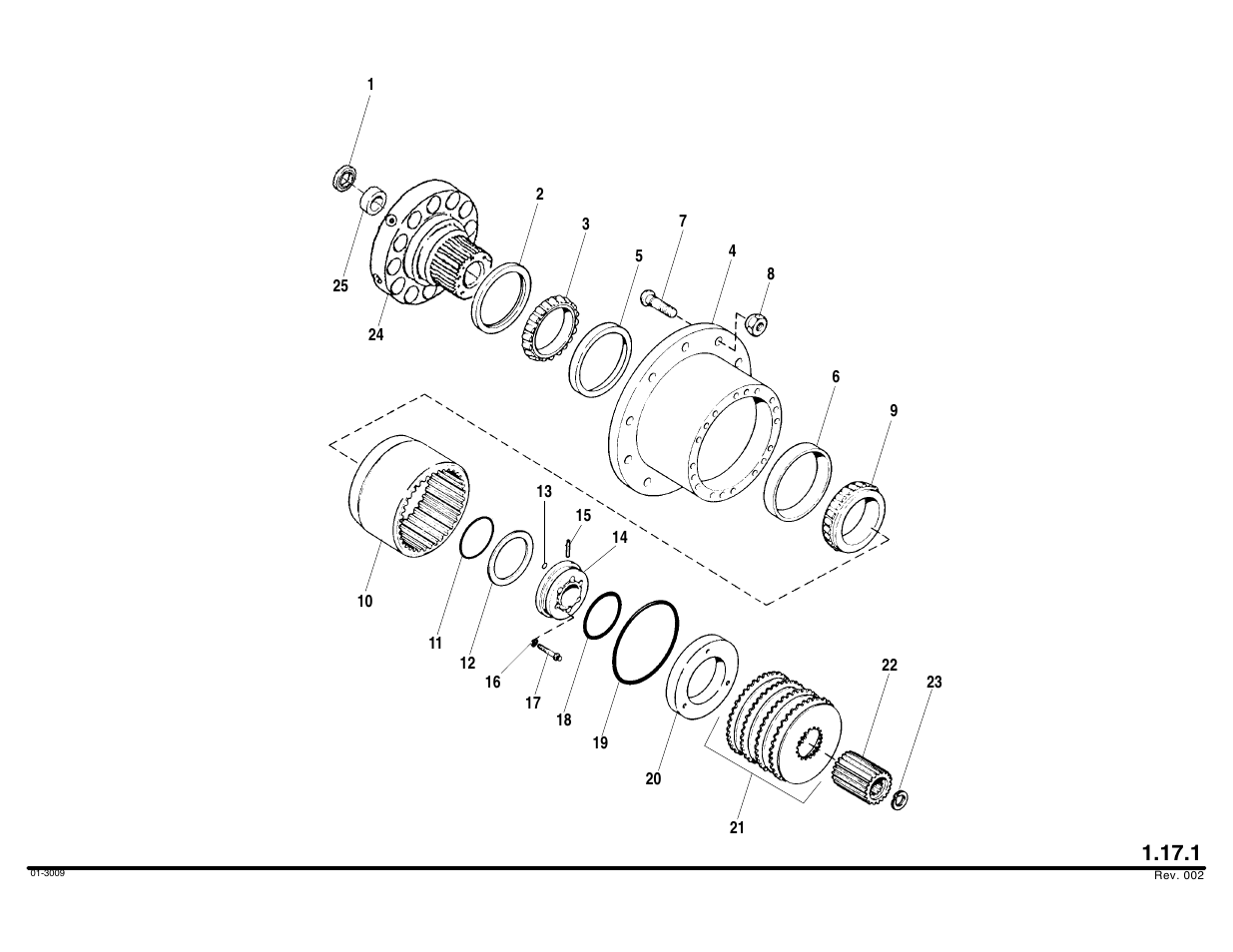 Wheel end assembly | Lull 644B Parts Manual User Manual | Page 56 / 792