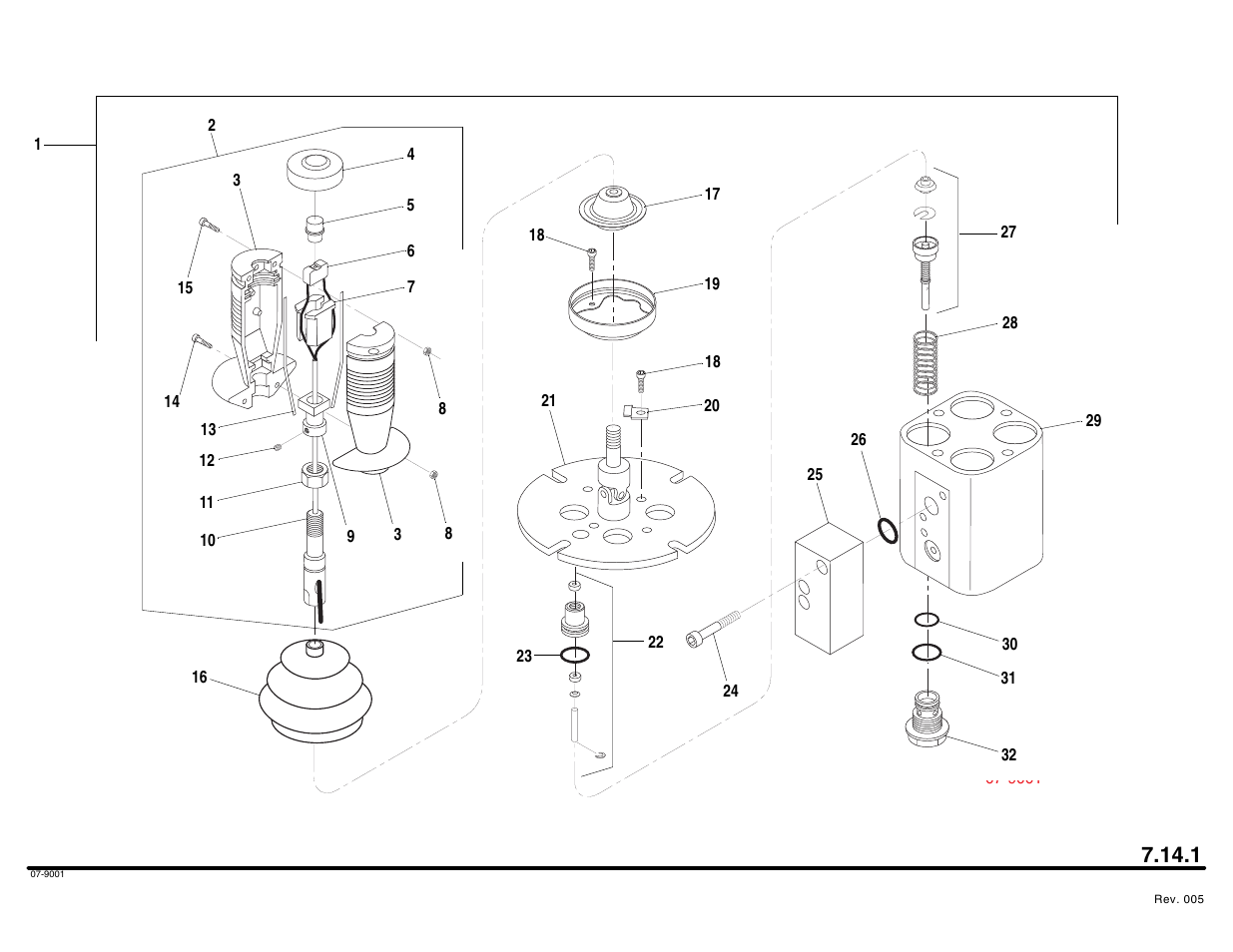 Joystick control valve assembly | Lull 644B Parts Manual User Manual | Page 564 / 792