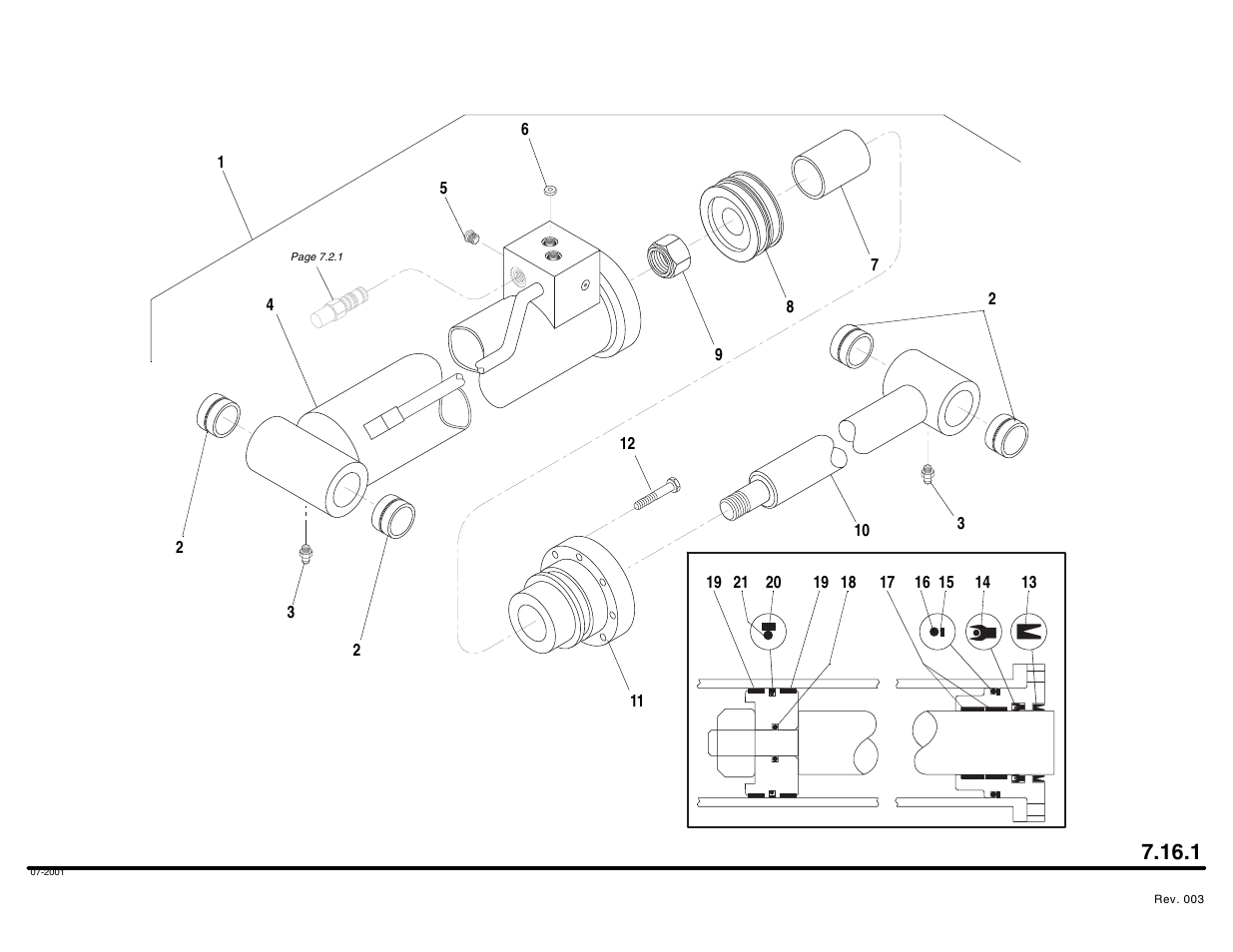 Frame tilt cylinder assembly | Lull 644B Parts Manual User Manual | Page 568 / 792