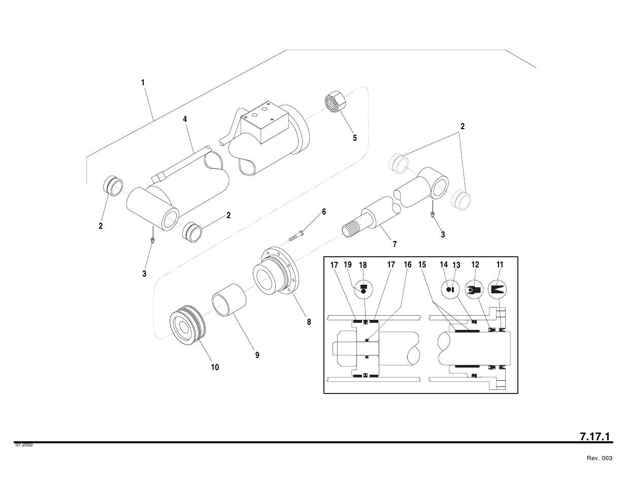 Rear oscillation lock cylinder assembly | Lull 644B Parts Manual User Manual | Page 572 / 792