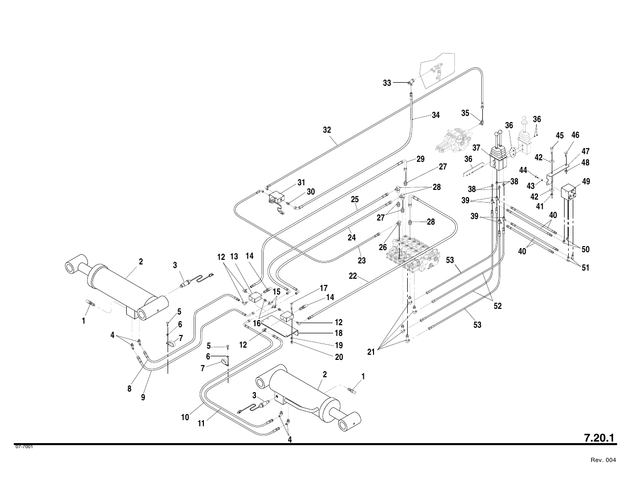 Outrigger hydraulics circuit | Lull 644B Parts Manual User Manual | Page 578 / 792