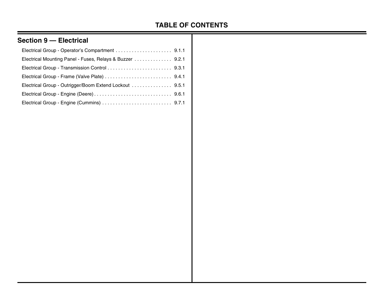 Section 9 electrical, Section 9 — electrical | Lull 644B Parts Manual User Manual | Page 627 / 792