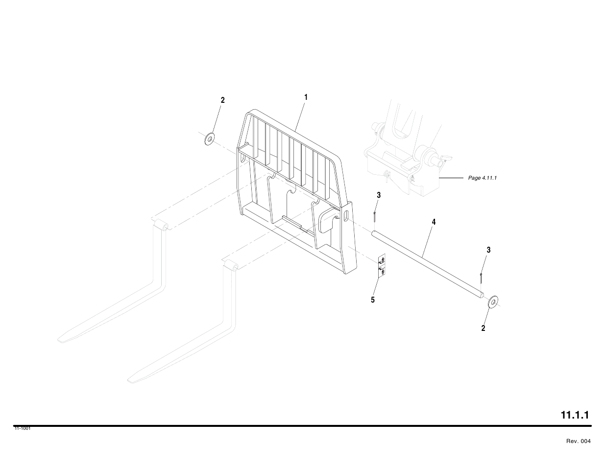 Ndard (non-tilt) fork carriage assembly | Lull 644B Parts Manual User Manual | Page 724 / 792