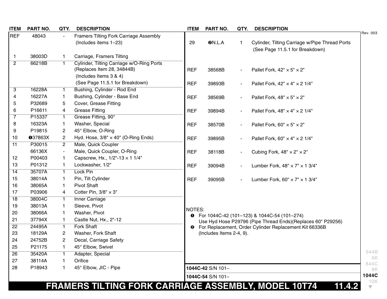 Lull 644B Parts Manual User Manual | Page 739 / 792