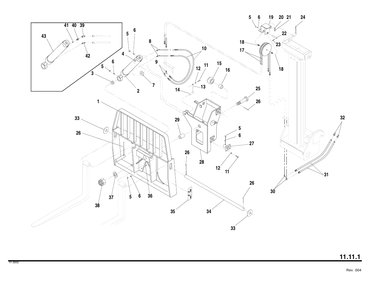 Carriage assembly tower tilting | Lull 644B Parts Manual User Manual | Page 744 / 792