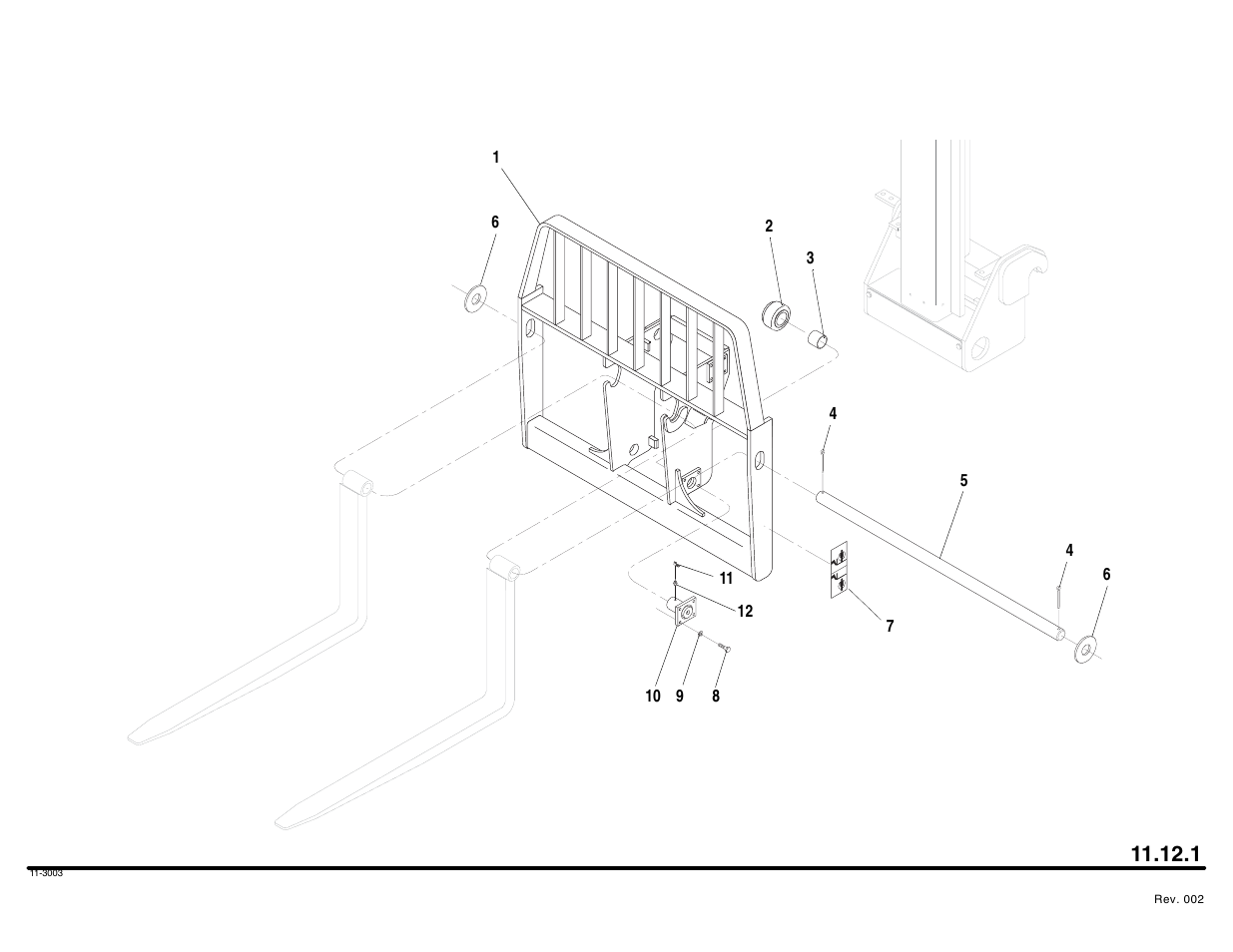 Carriage assembly tower (non- tilt) | Lull 644B Parts Manual User Manual | Page 746 / 792