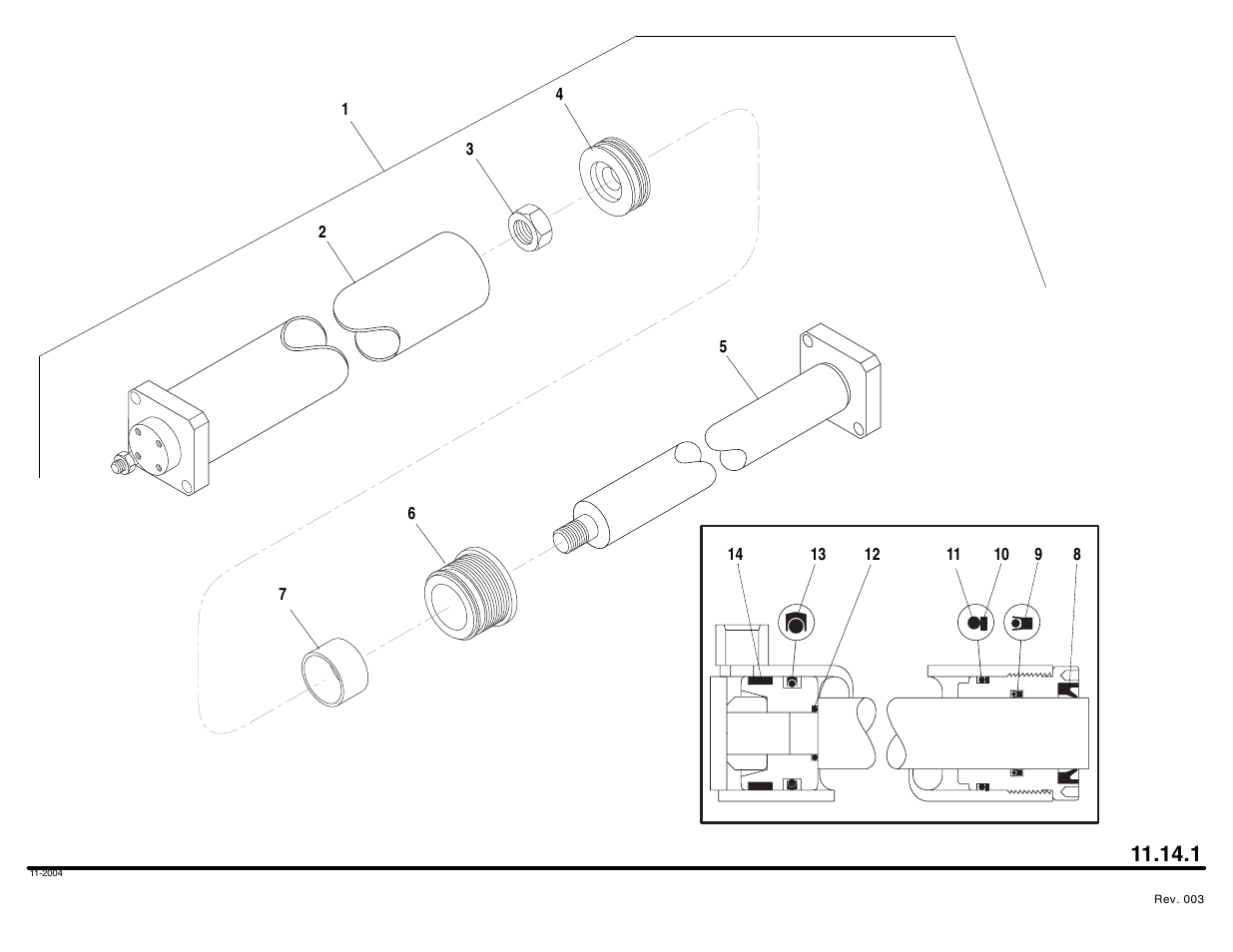 Tower cylinder assembly | Lull 644B Parts Manual User Manual | Page 750 / 792