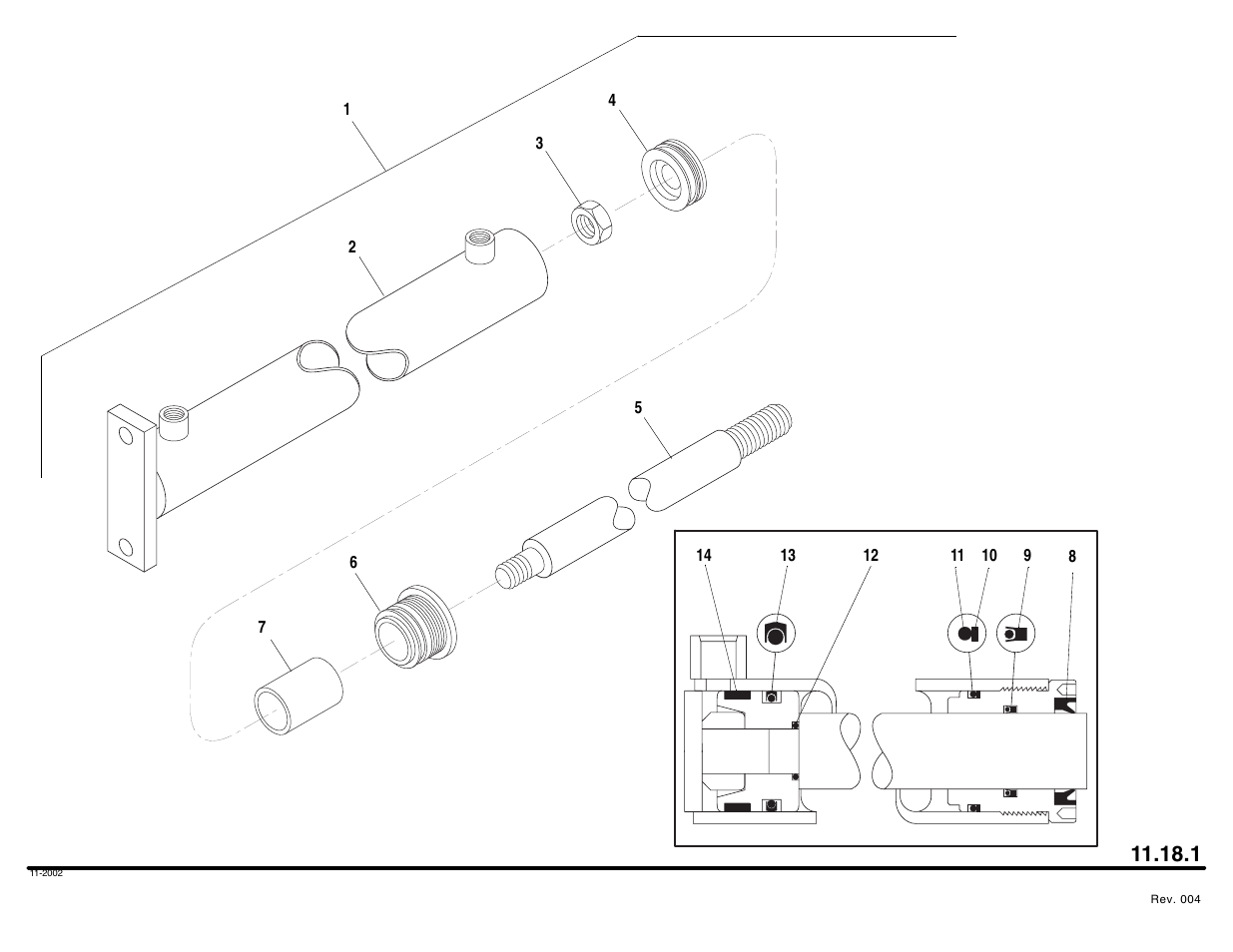 Fork positioning cylinder assembly | Lull 644B Parts Manual User Manual | Page 756 / 792