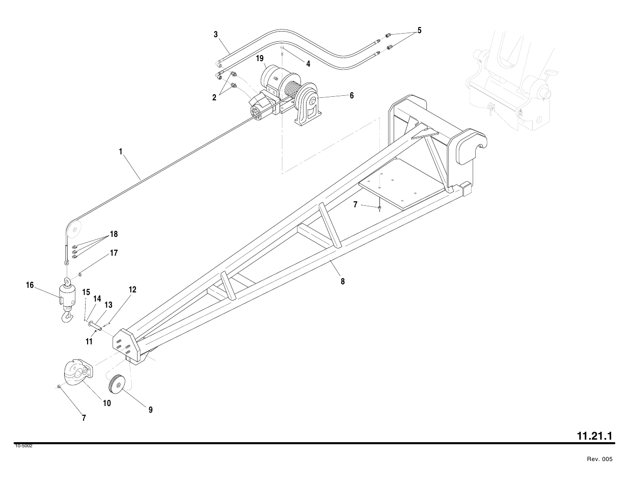 Truss boom with winch assembly | Lull 644B Parts Manual User Manual | Page 760 / 792