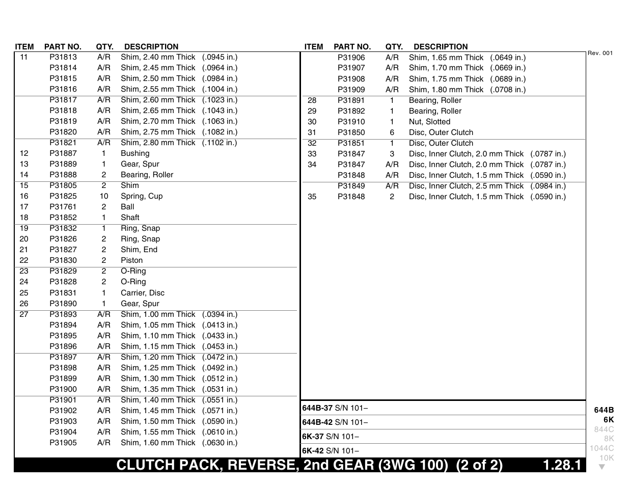 Clutch pack, reverse, 2nd gear (3wg 100) (2 of 2) | Lull 644B Parts Manual User Manual | Page 79 / 792