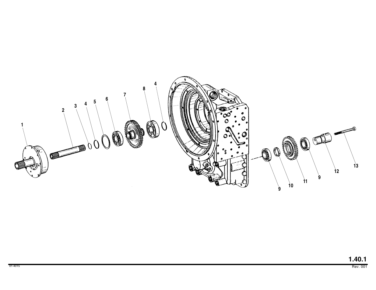 Input group and layshaft | Lull 644B Parts Manual User Manual | Page 98 / 792