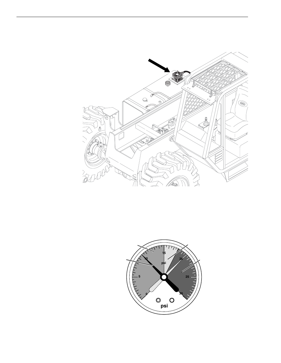 Hydraulic return filter, Description, Checking filter condition | Lull 6K Service Manual User Manual | Page 166 / 636