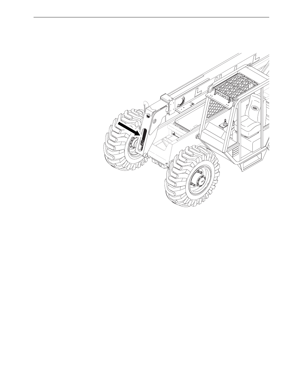 Front carriage tilt cylinder, Description, Fig. 6-11: front carriage tilt cylinder | Lull 6K Service Manual User Manual | Page 267 / 636
