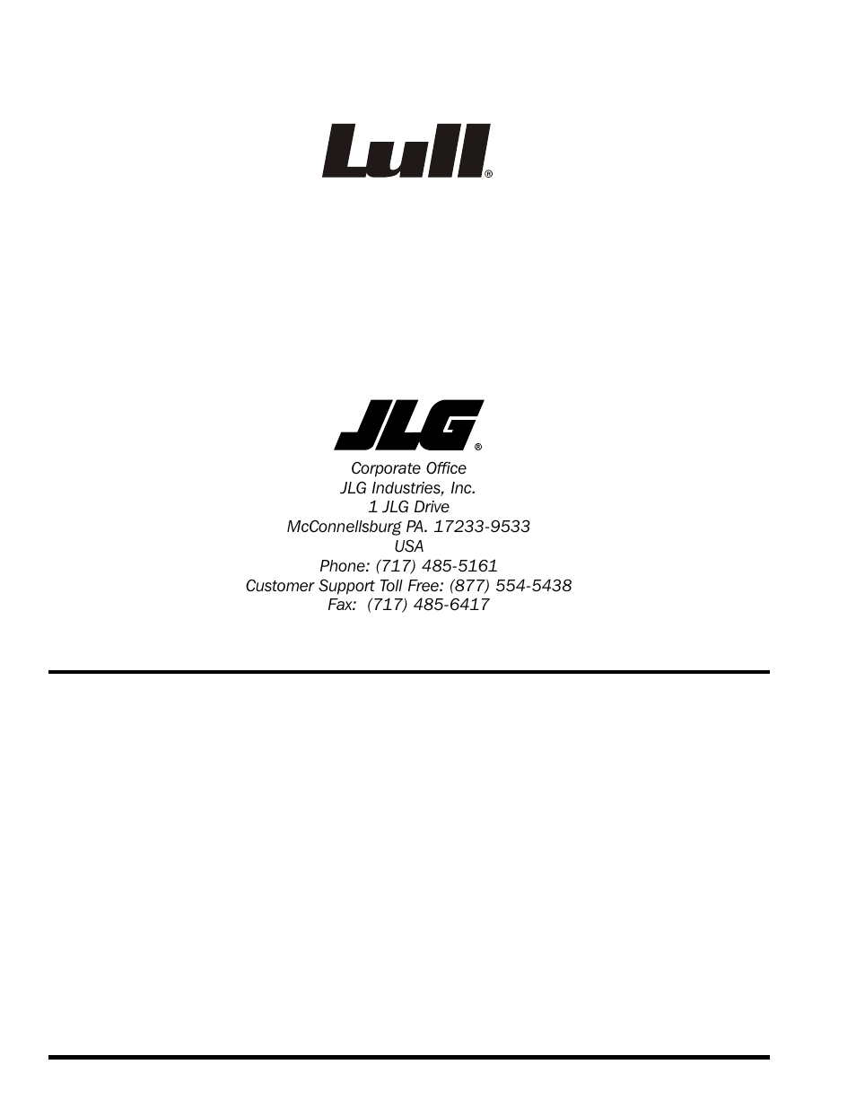 Jlg worldwide locations | Lull 6K Service Manual User Manual | Page 636 / 636