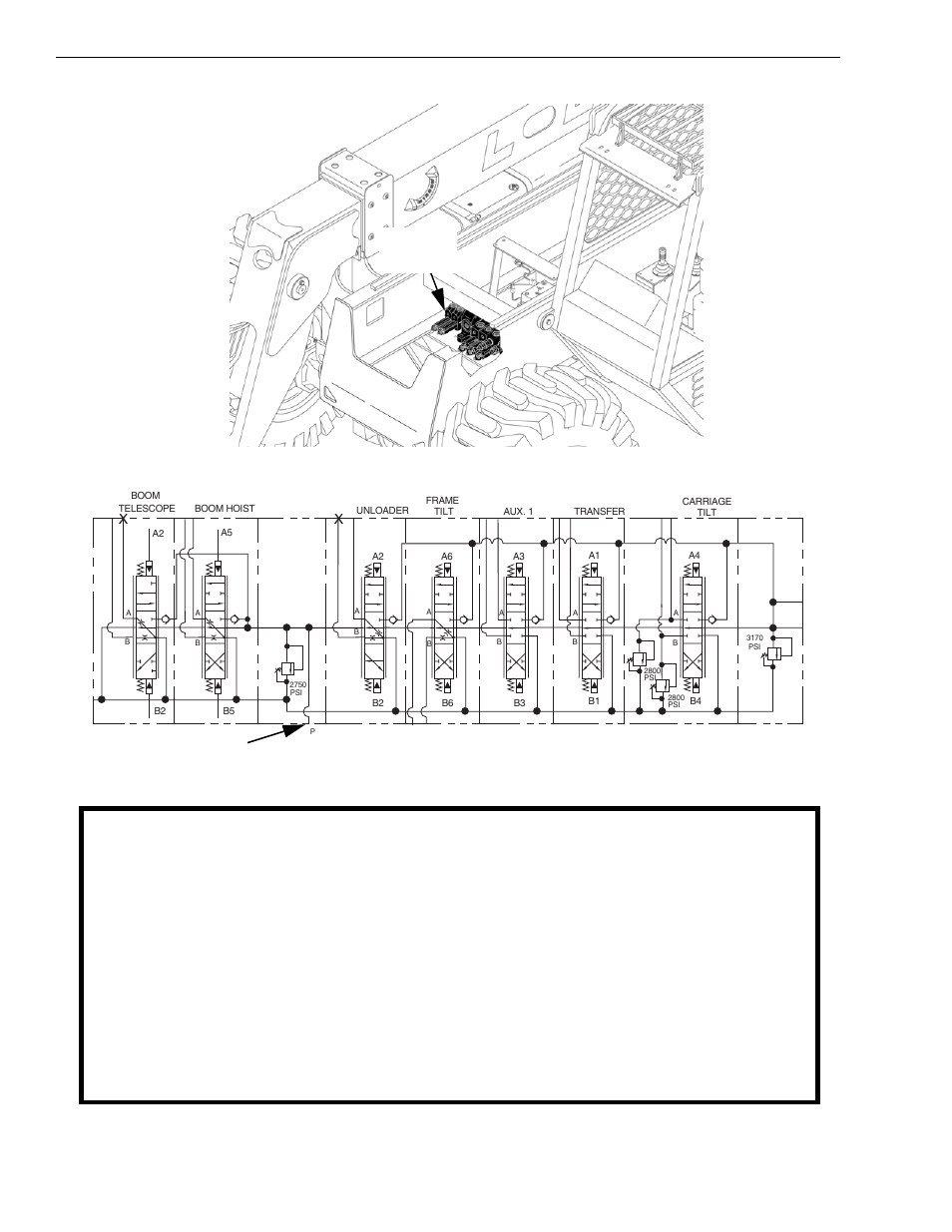 Schematic symbol for mid-inlet control valve, Reference diagrams, Mid-inlet control valve mid-inlet port | Lull 6K Service Manual User Manual | Page 94 / 636