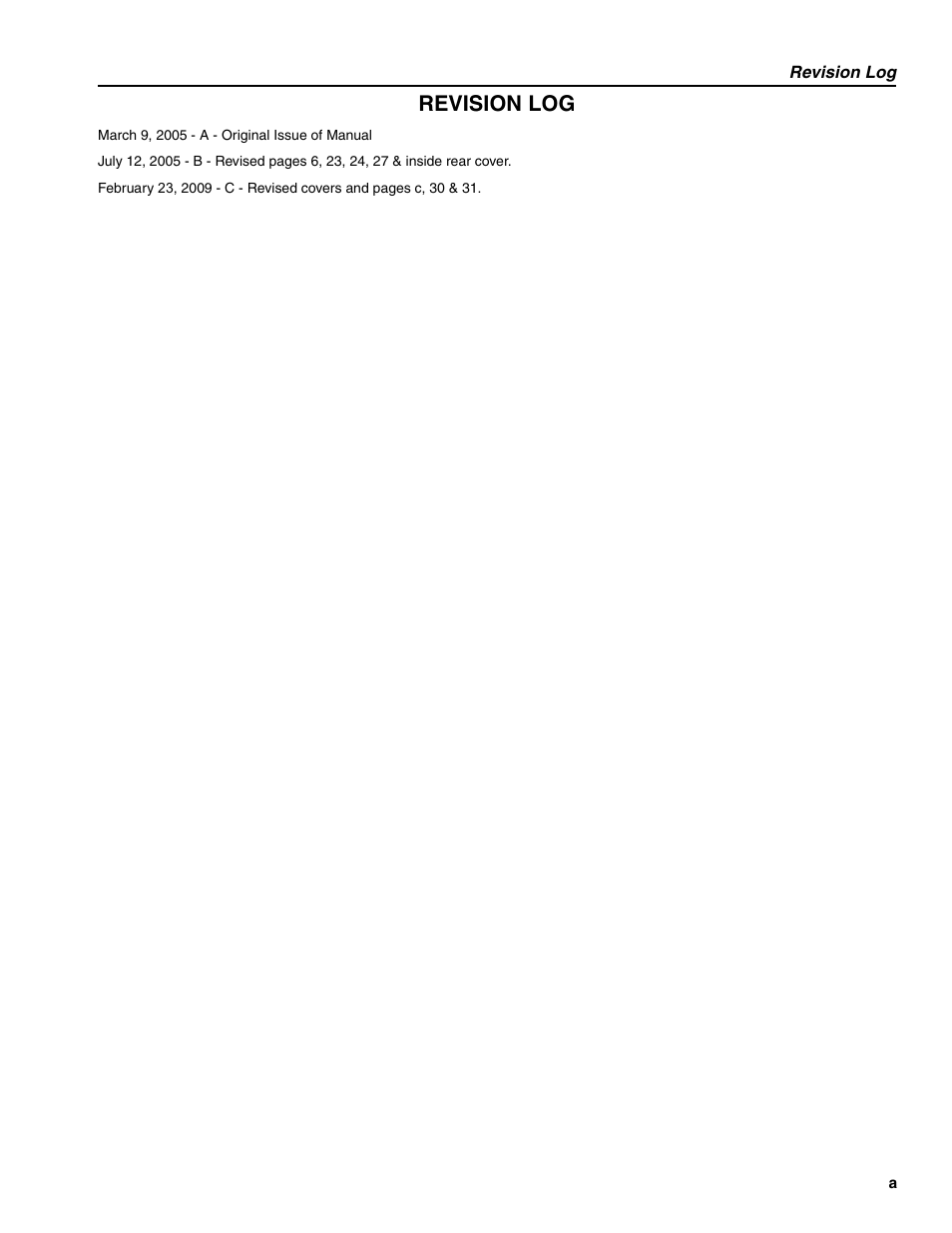 Revision log | Lull 1044C-54 Series II Operation Manual User Manual | Page 3 / 50