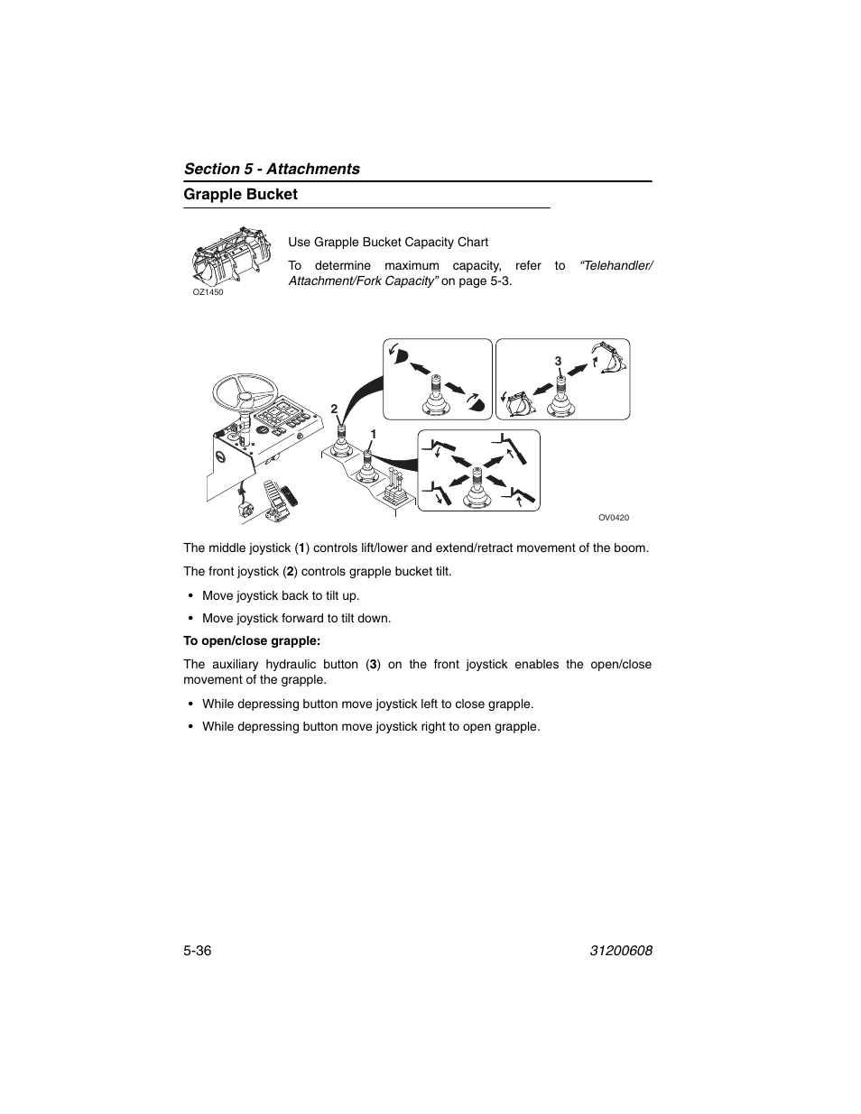 Grapple bucket, Grapple bucket -36 | Lull 1044C-54 Series II Operation Manual User Manual | Page 104 / 150