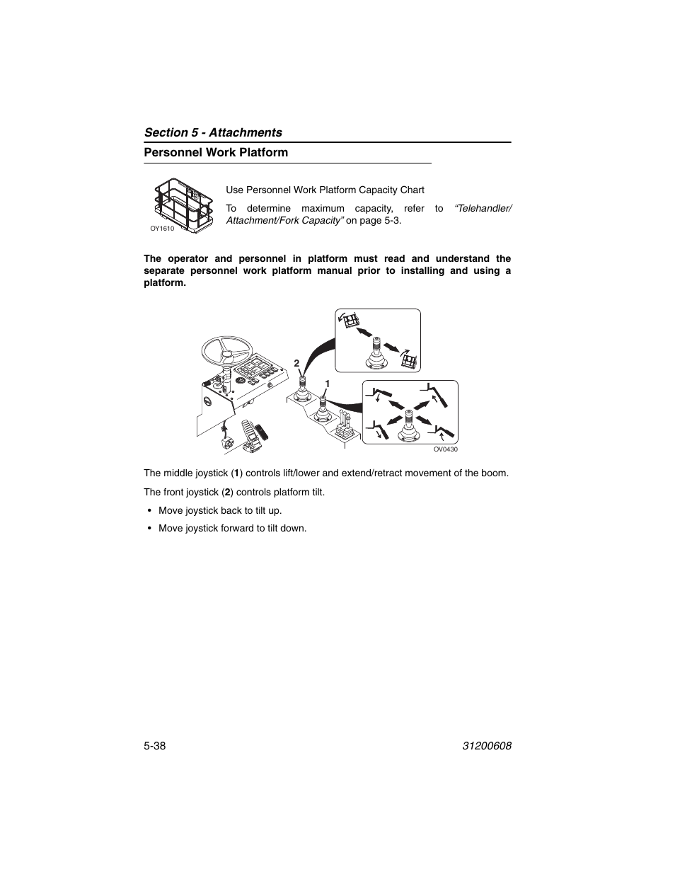 Personnel work platform, Personnel work platform -38 | Lull 1044C-54 Series II Operation Manual User Manual | Page 106 / 150