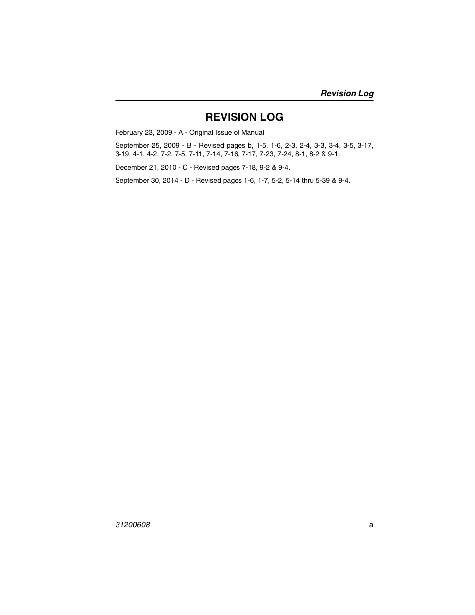 Revision log | Lull 1044C-54 Series II Operation Manual User Manual | Page 3 / 150