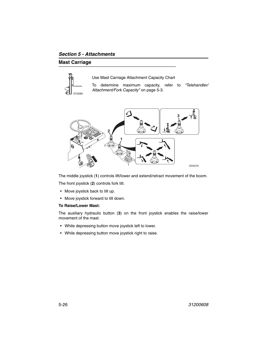 Mast carriage, Mast carriage -26 | Lull 1044C-54 Series II Operation Manual User Manual | Page 94 / 150