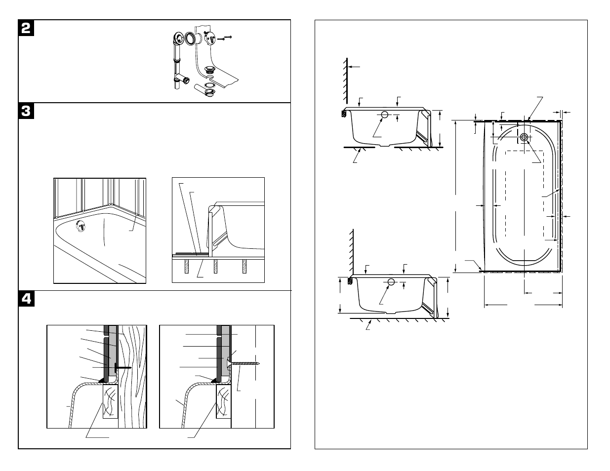 Drain, American standard | American Standard 2391.202 User Manual | Page 2 / 4