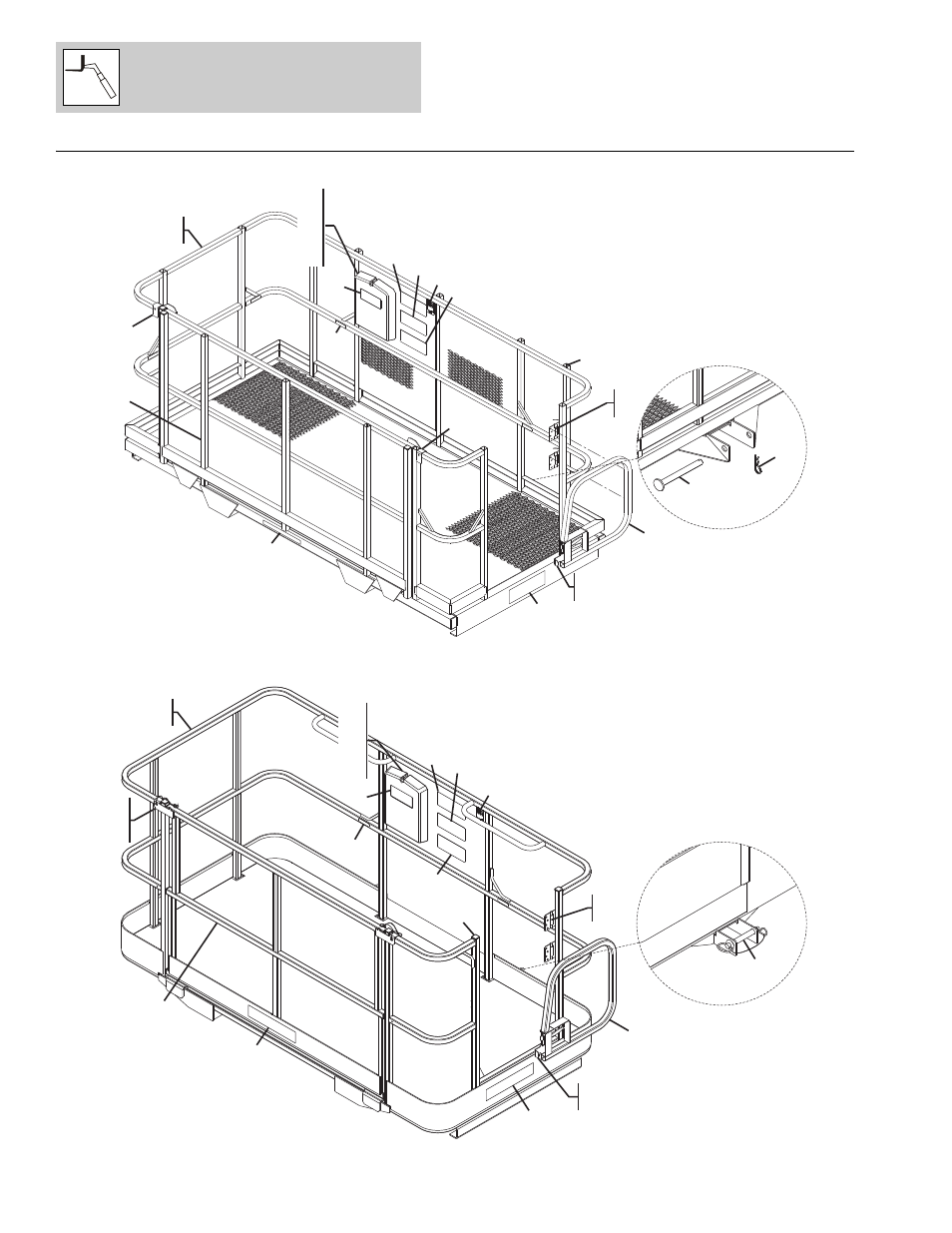 Figure 3-13 fork mounted platform, Fork mounted platform -40 | Lull 1044C-54 Series II Parts Manual User Manual | Page 100 / 464