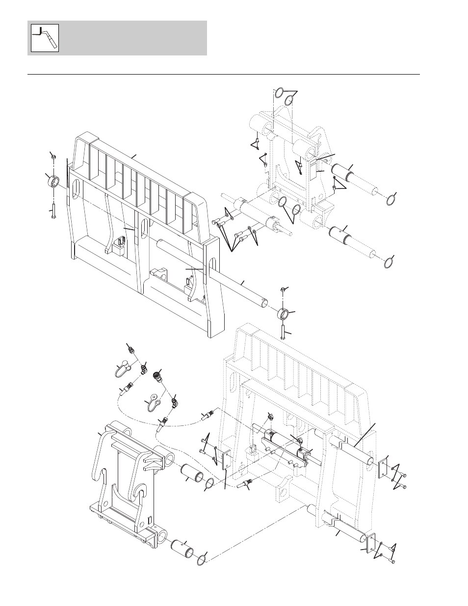 Figure 3-21 50 in side shift carriage, 50 in side shift carriage -58 | Lull 1044C-54 Series II Parts Manual User Manual | Page 118 / 464