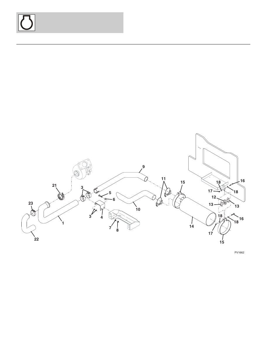 Figure 4-5 exhaust installation, Exhaust installation -36 | Lull 1044C-54 Series II Parts Manual User Manual | Page 156 / 464