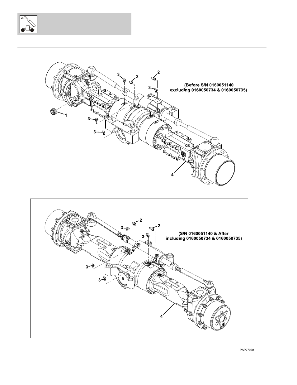 Figure 5-2 front axle assembly, Front axle assembly -4, Assy, (see figure 5-2 for details) | Lull 1044C-54 Series II Parts Manual User Manual | Page 164 / 464