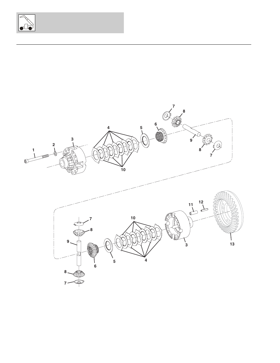 Figure 5-4 front axle - limited slip differential, Front axle - limited slip differential -10, Tial, (see figure 5-4 for details) | Lull 1044C-54 Series II Parts Manual User Manual | Page 170 / 464