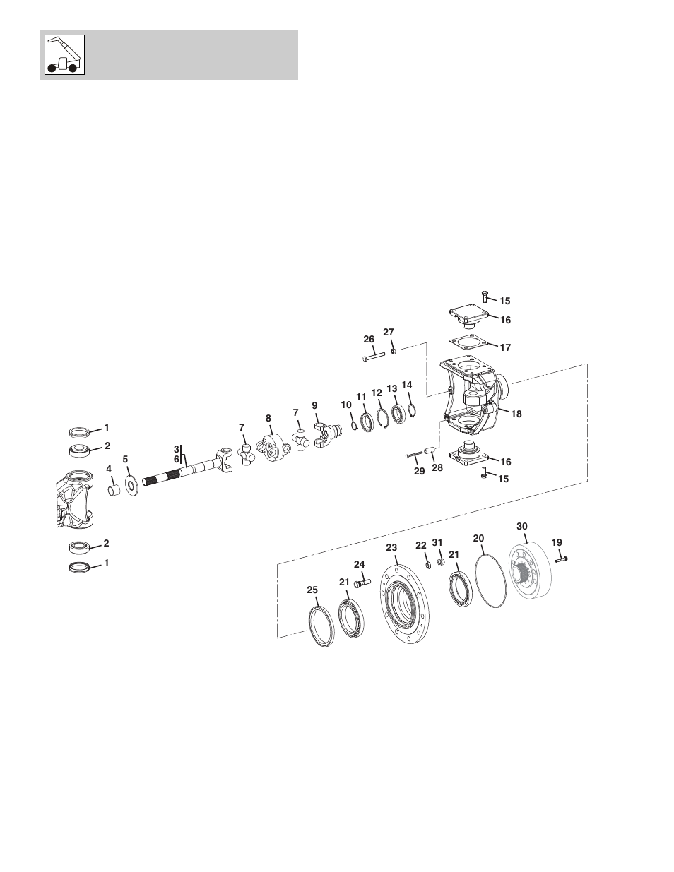 Figure 5-8 front axle - joint housing, Front axle - joint housing -20, G, (see figure 5-8 for details) | Lull 1044C-54 Series II Parts Manual User Manual | Page 180 / 464