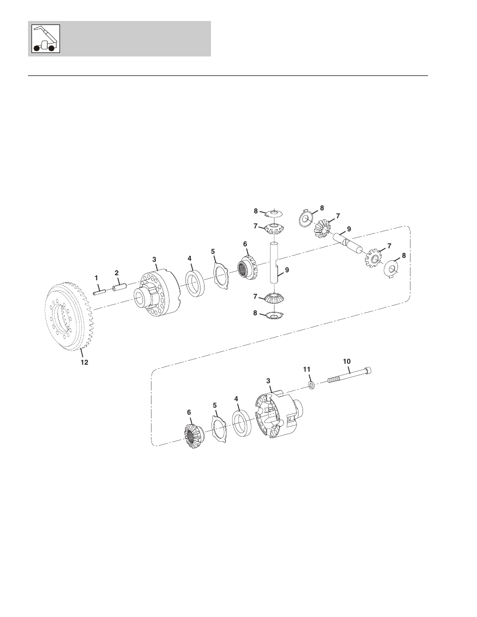 Figure 5-12 rear axle - differential, Rear axle - differential -30, Differential, (see figure 5-12 for details) | Lull 1044C-54 Series II Parts Manual User Manual | Page 190 / 464