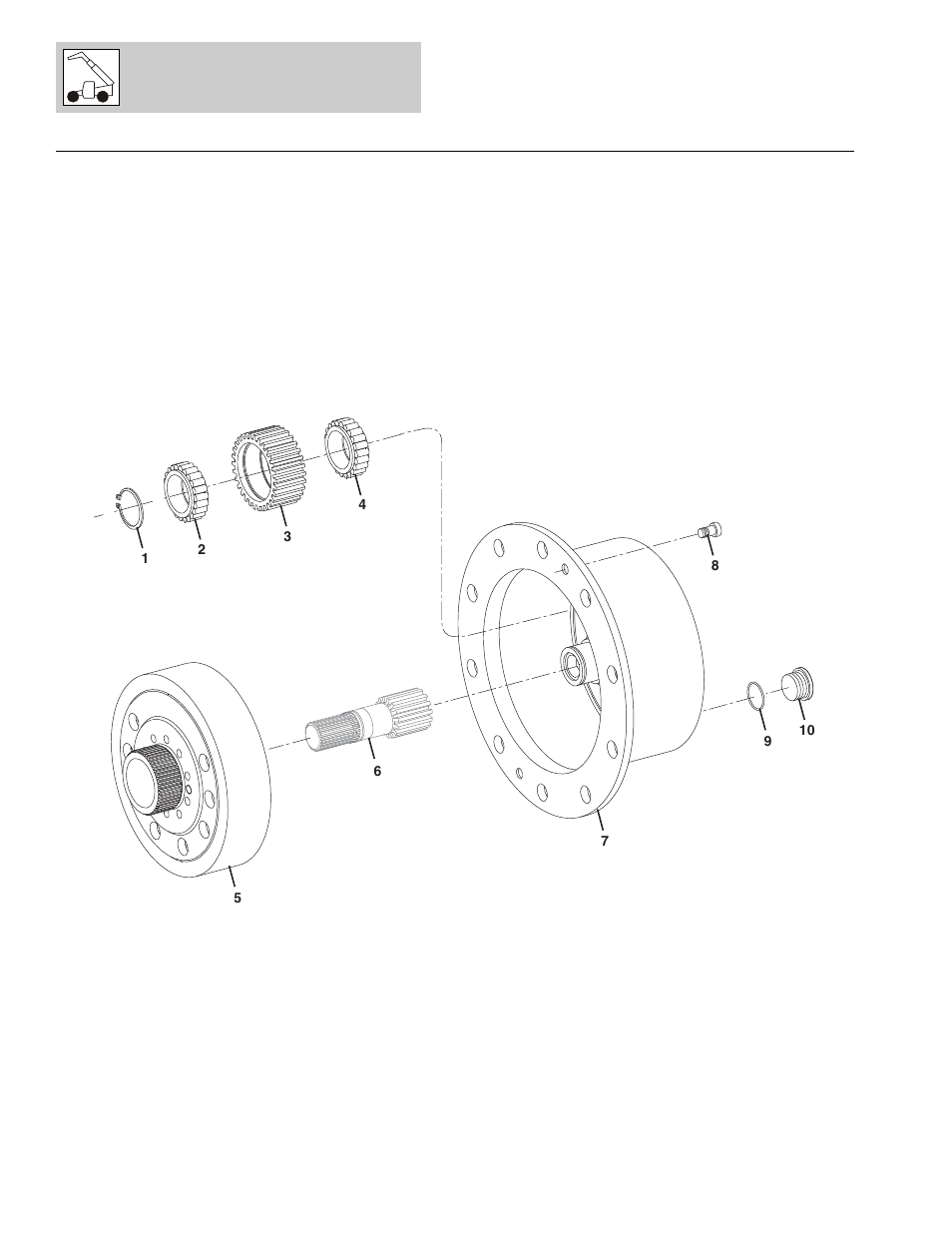 Figure 5-17 rear axle - planetary drive, Rear axle - planetary drive -44, Y drive, (see figure 5-17 for details) | Lull 1044C-54 Series II Parts Manual User Manual | Page 204 / 464