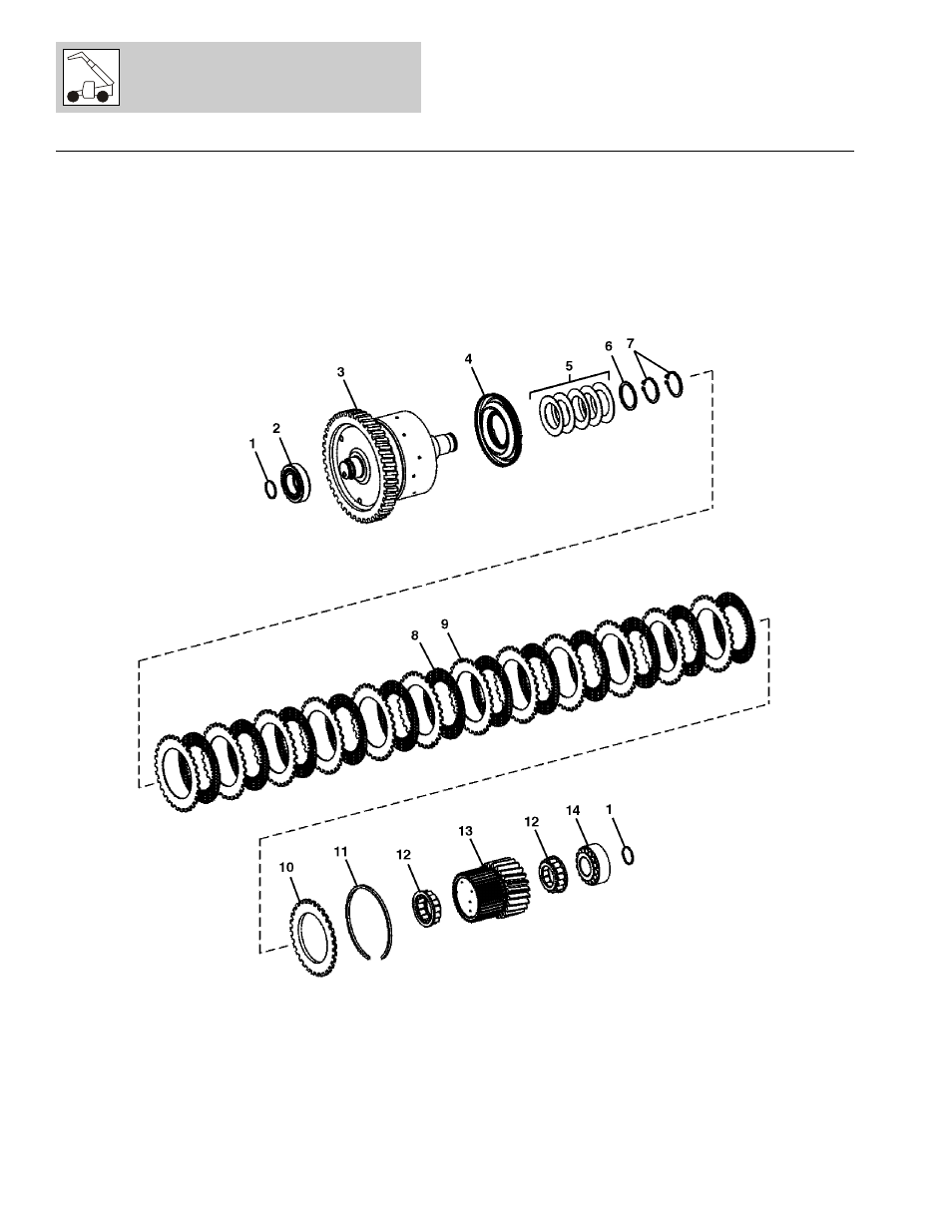 Figure 5-22 zf transmission - coupling group k1, Zf transmission - coupling group k1 -54 | Lull 1044C-54 Series II Parts Manual User Manual | Page 214 / 464