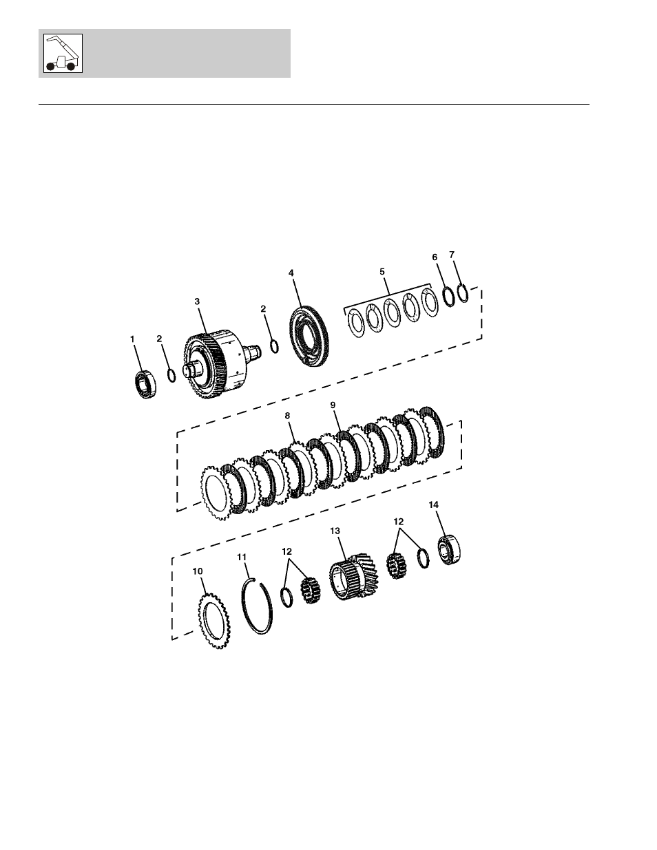 Figure 5-23 zf transmission - coupling group k2, Zf transmission - coupling group k2 -56 | Lull 1044C-54 Series II Parts Manual User Manual | Page 216 / 464