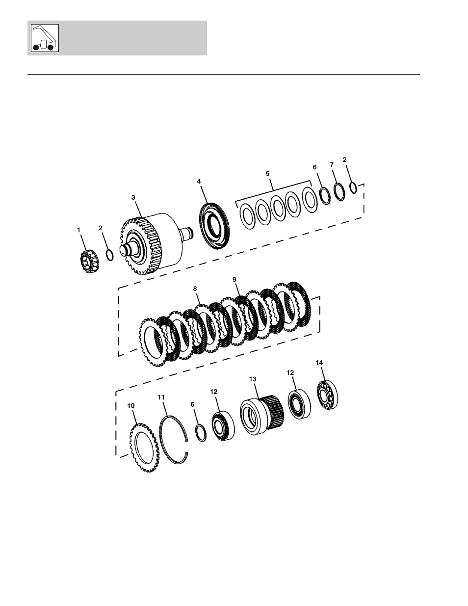 Figure 5-25 zf transmission - coupling group k4, Zf transmission - coupling group k4 -60 | Lull 1044C-54 Series II Parts Manual User Manual | Page 220 / 464