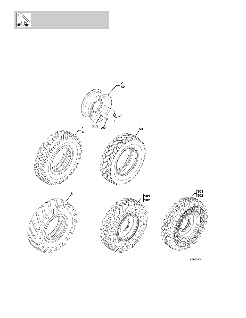 Figure 5-31 tires & rims, Tires & rims -74, Ssy, (see figure 5-31 for details) | Lull 1044C-54 Series II Parts Manual User Manual | Page 234 / 464