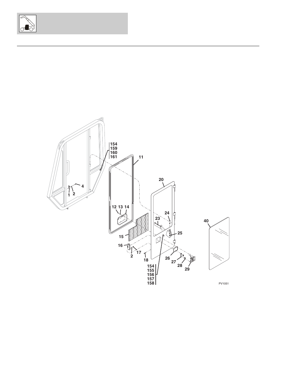 Figure 6-6 door assembly, Door assembly -14, Oor assy, (see figure 6-6 for details) | Lull 1044C-54 Series II Parts Manual User Manual | Page 250 / 464