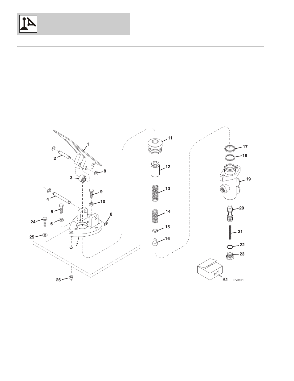 Figure 7-4 brake valve assembly, Brake valve assembly -14 | Lull 1044C-54 Series II Parts Manual User Manual | Page 280 / 464