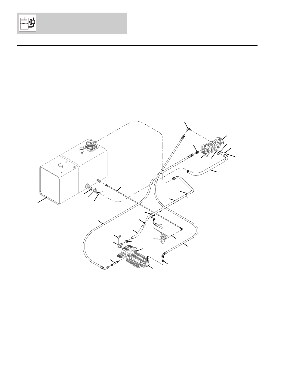 Figure 8-1 pump, suction - return, Pump, suction - return -2 | Lull 1044C-54 Series II Parts Manual User Manual | Page 286 / 464