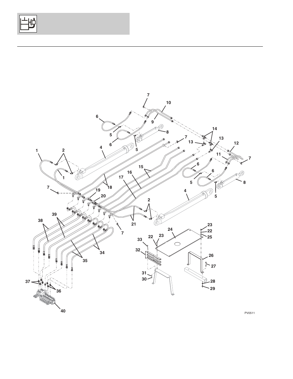 Figure 8-3 hoist & rear carriage tilt, Hoist & rear carriage tilt -8 | Lull 1044C-54 Series II Parts Manual User Manual | Page 292 / 464