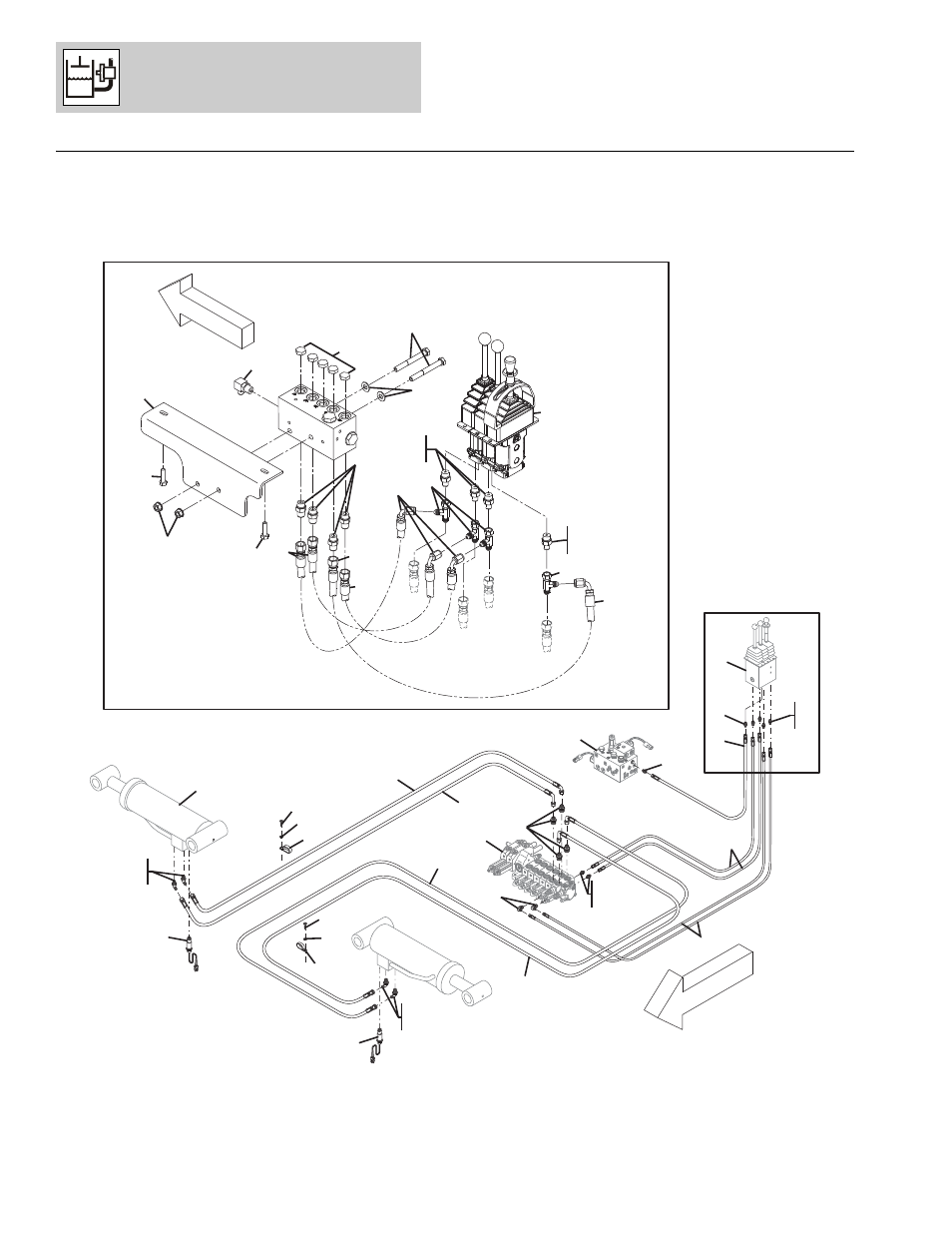 Figure 8-6 outrigger cylinder & joystick, Outrigger cylinder & joystick -16, Hydraulic circuits | Lull 1044C-54 Series II Parts Manual User Manual | Page 300 / 464