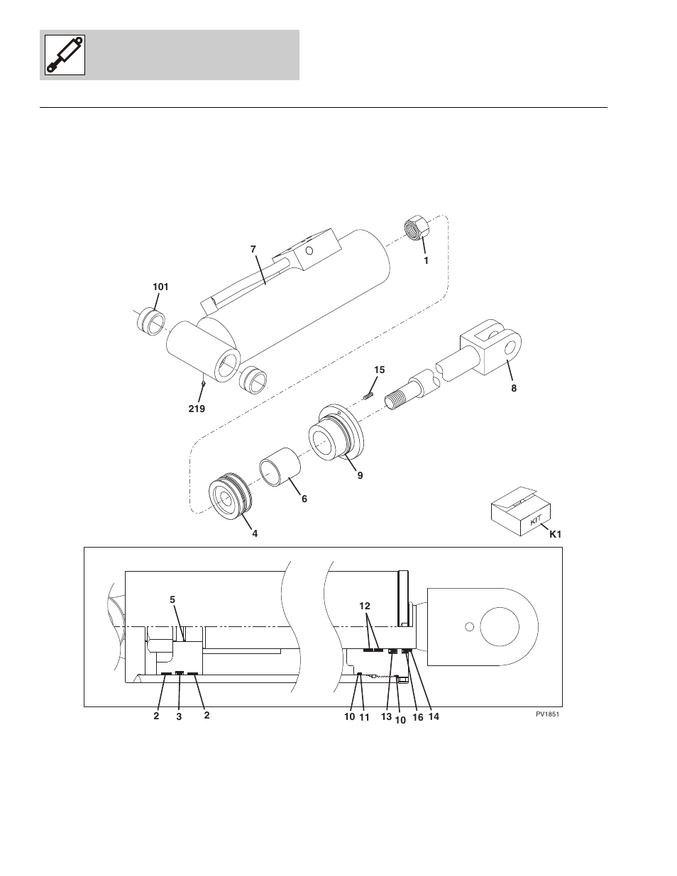 Figure 9-8 rear stabilizer cylinder, Rear stabilizer cylinder -18, Abilizer cylinder, (see figure 9-8 for details) | Lull 1044C-54 Series II Parts Manual User Manual | Page 336 / 464