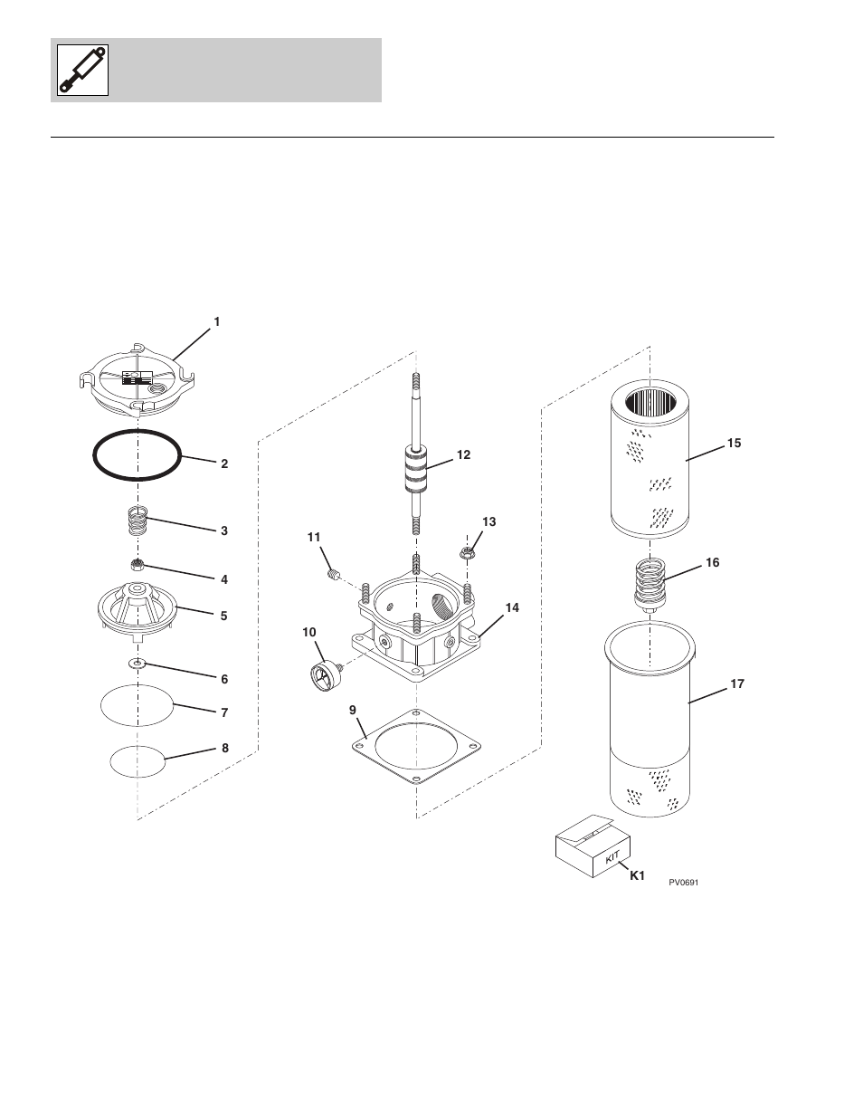 Figure 9-14 hydraulic return line filter assembly, Hydraulic return line filter assembly -32 | Lull 1044C-54 Series II Parts Manual User Manual | Page 350 / 464