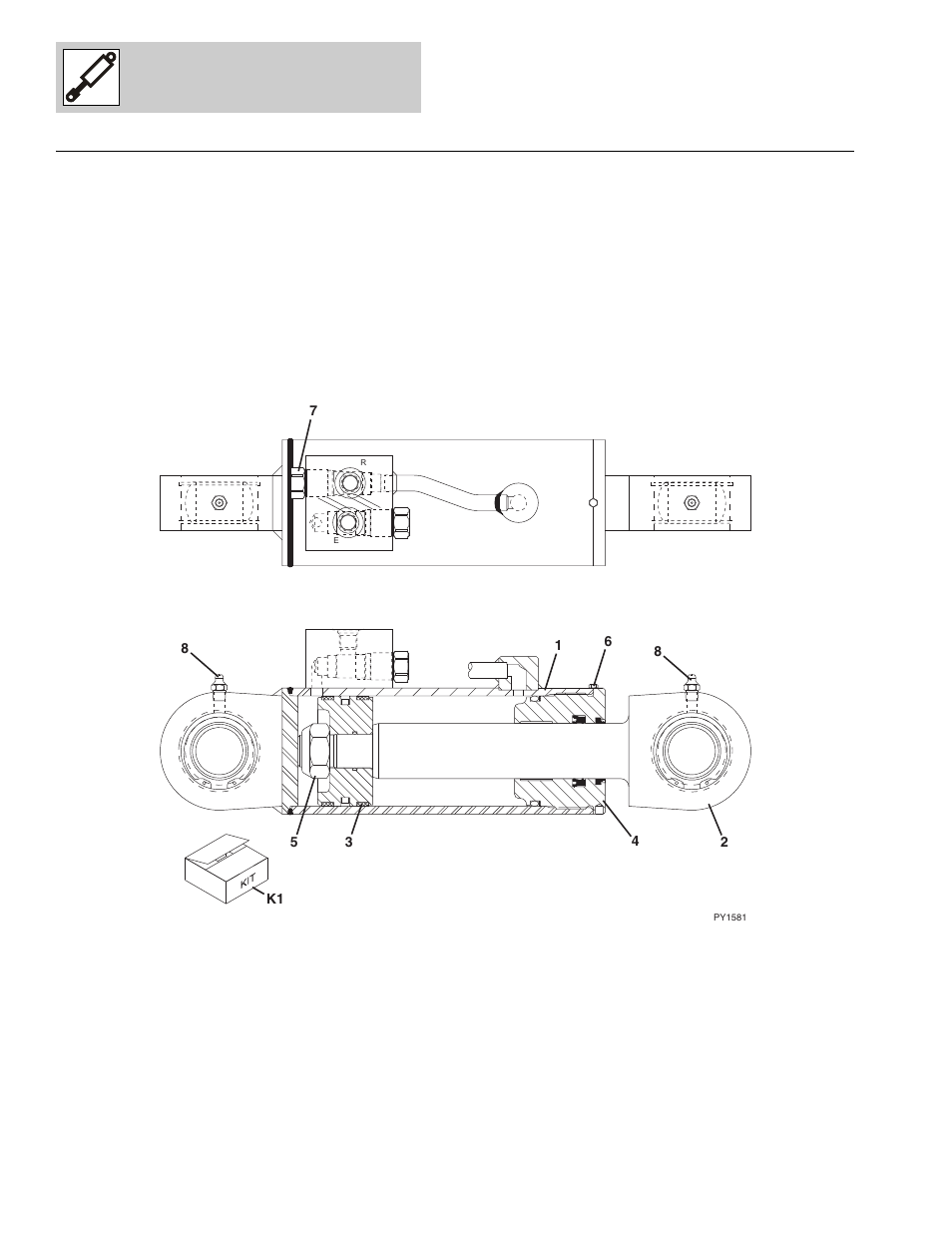 Figure 9-24 side tilt carriage cylinder, Side tilt carriage cylinder -52, Hydraulic components | Lull 1044C-54 Series II Parts Manual User Manual | Page 370 / 464