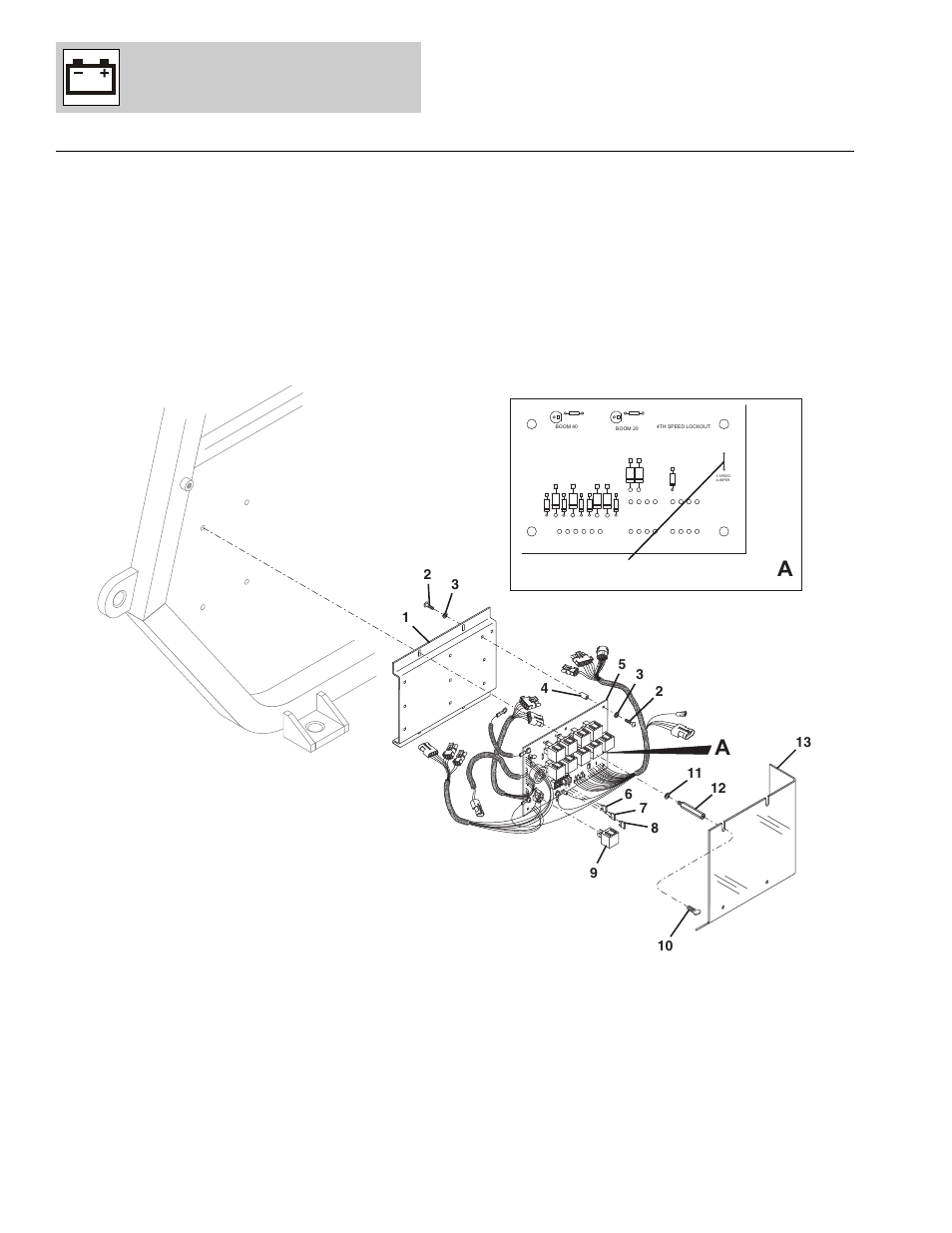 Figure 10-6 fuses, relays & buzzer mounting panel, Fuses, relays & buzzer mounting panel -18, Electrical | Lull 1044C-54 Series II Parts Manual User Manual | Page 398 / 464