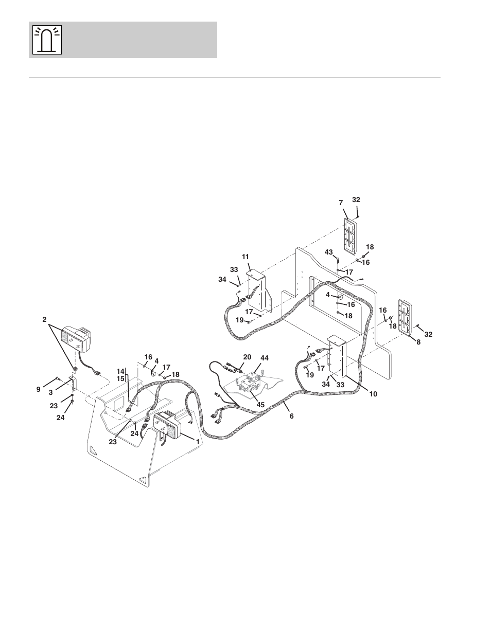 Figure 12-2 roadway light option installation, Roadway light option installation -8 | Lull 1044C-54 Series II Parts Manual User Manual | Page 420 / 464