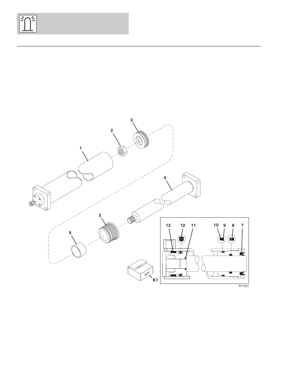 Figure 12-5 tower cylinder, Tower cylinder -22 | Lull 1044C-54 Series II Parts Manual User Manual | Page 434 / 464